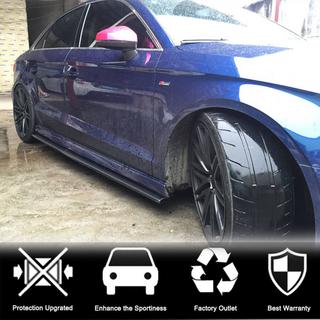 Бокові пороги V3 (для S-Line Sedan, Карбон) Audi A3 2012-2020 рр. фото 3