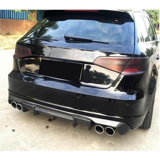 Дифузор заднього бампера V1 (для S-Line HB 2012-2016, Карбон) Audi A3 2012-2020 рр. фото 3
