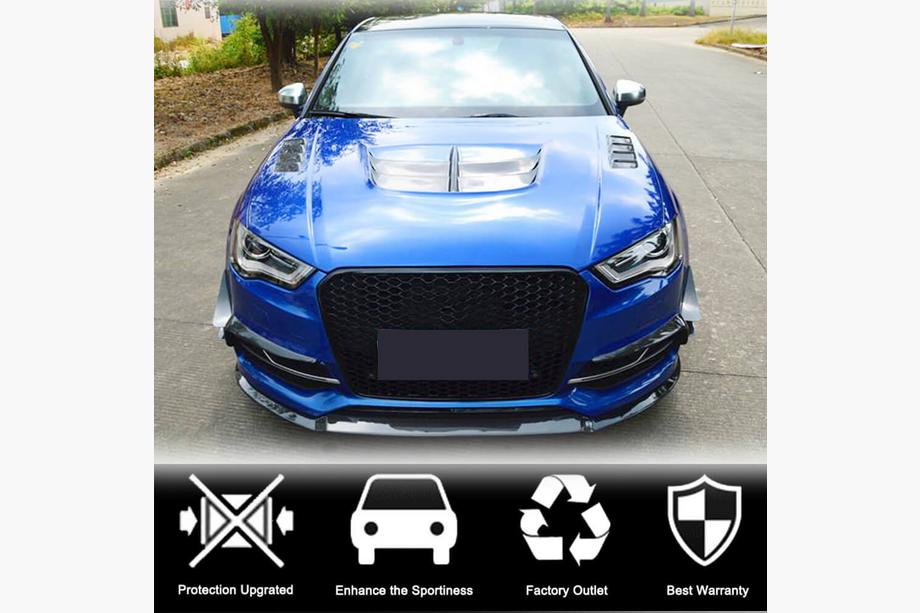 Audi A3 2012-2020 рр. Накладки на протитуманки (для S-Line Sedan 2012-2016, Карбон) Фото 2