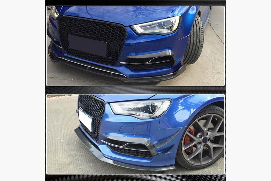 Audi A3 2012-2020 рр. Накладки на протитуманки (для S-Line Sedan 2012-2016, Карбон) Фото 4