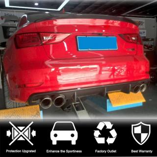 Дифузор заднього бампера V2 (для S-Line Sedan 2012-2016, Карбон) Audi A3 2012-2020 рр. фото 3