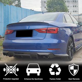 Дифузор заднього бампера V1 (для S-Line Sedan 2012-2016, Карбон) Audi A3 2012-2020 рр. фото 2