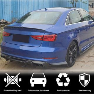 Накладки на задній бампер Flap (для S-Line Sedan 2012-2016, Карбон) Audi A3 2012-2020 рр. фото 2