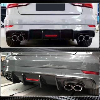 Дифузор заднього бампера V3 (для S-Line Sedan 2017-2020, Карбон) Audi A3 2012-2020 рр. фото 4