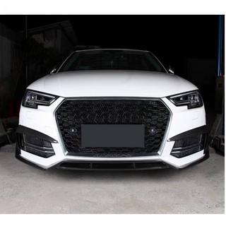 Накладка на передній бампер Lip V2 (для S-Line Sedan 2015-2019, Карбон) фото 1