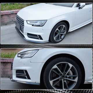 Накладка на передній бампер Lip V4 (для S-Line Sedan 2015-2019, Карбон) фото 4