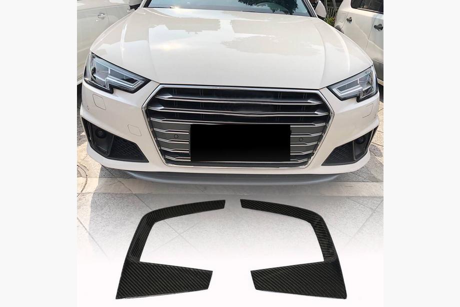 Audi A4 B9 2015-2024 рр. Передні вентиляційні отвори протитуманних фар (Карбон) V2 Фото 1