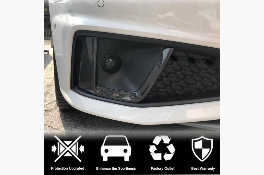 Audi A4 B9 2015-2024 рр. Передні вентиляційні отвори протитуманних фар (Карбон) V2 Фото 3