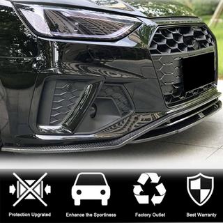 Накладка на передній бампер Lip V2 (для S-Line Sedan 2019-2024, Карбон) фото 3