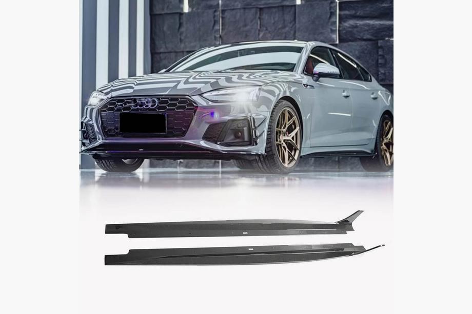Audi A5 2016-2025 рр. Бокові пороги 2021-2025 V2 (для Sportback, Карбон) Фото 1
