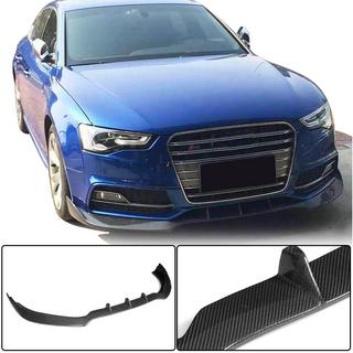 Накладка на передній бампер Lip V3 (для S-Line 2012-2015, Карбон) Audi A5 2007-2015 рр. фото 1