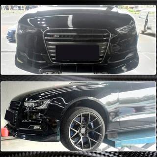 Накладка на передній бампер Lip V3 (для S-Line 2012-2015, Карбон) Audi A5 2007-2015 рр. фото 4