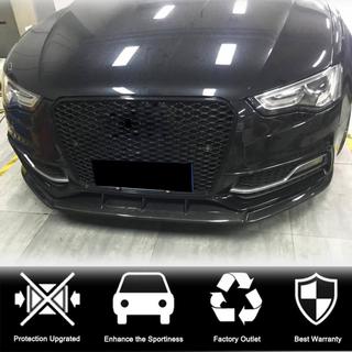 Накладка на передній бампер Lip V4 (для S-Line 2012-2015, Карбон) Audi A5 2007-2015 рр. фото 2