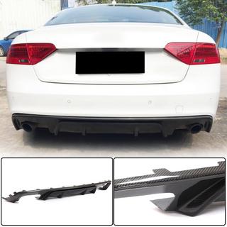 Дифузор заднього бампера V2 (для S-Line 2012-2015, Карбон) Audi A5 2007-2015 рр. фото 1