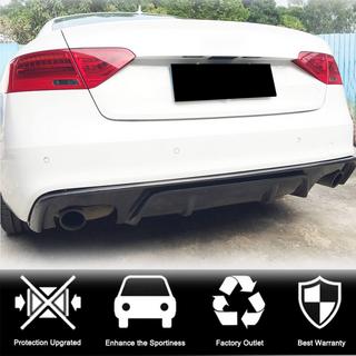 Дифузор заднього бампера V2 (для S-Line 2012-2015, Карбон) Audi A5 2007-2015 рр. фото 2