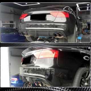 Дифузор заднього бампера V1 (для S-Line 2012-2015, Карбон) Audi A5 2007-2015 рр. фото 3