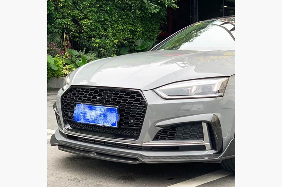 Накладка на передній бампер Lip V2 (для S-Line 2021-2025, Карбон) Image