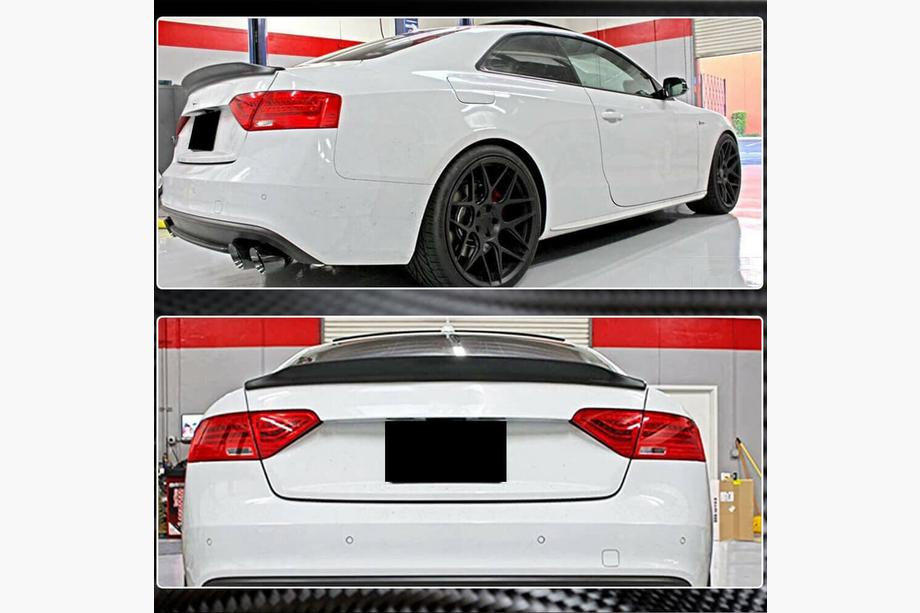 Audi A5 2007-2015 рр. Спойлер на задній багажник (Карбон) V2 Фото 5