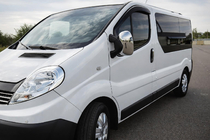 Renault Trafic 2001-2015 рр. Накладки на дзеркала (2 шт) Хромований пластик фото 1