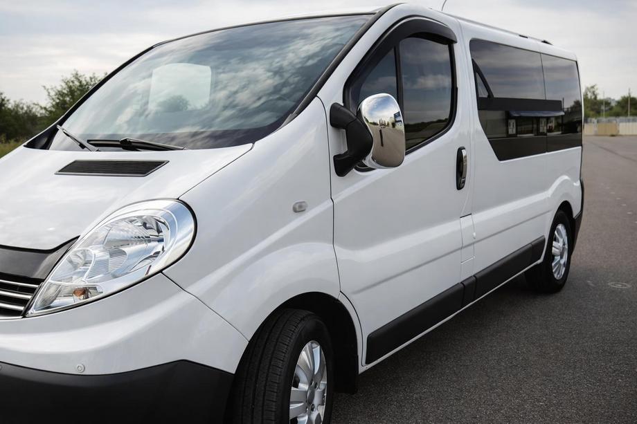 Renault Trafic 2001-2015 рр. Накладки на дзеркала (2 шт) Хромований пластик Image