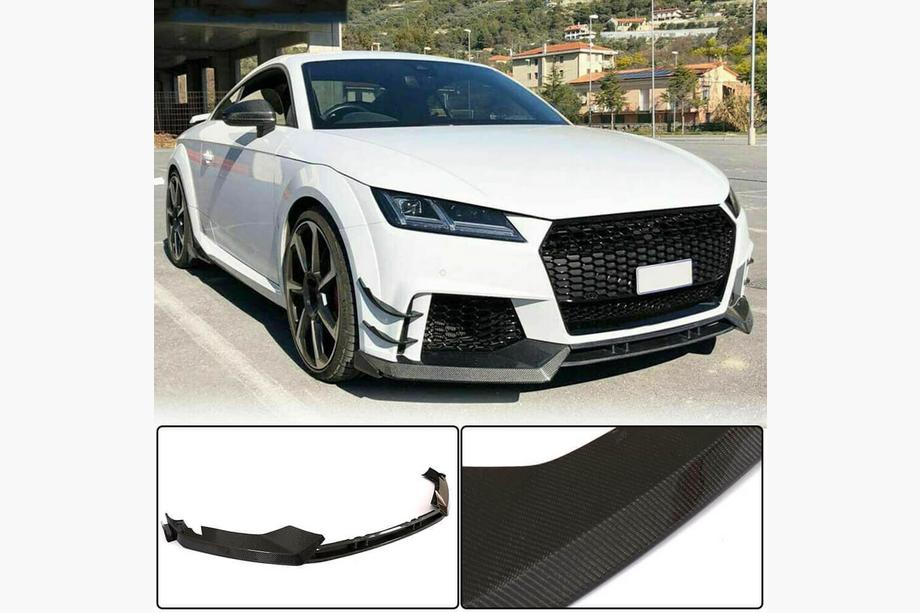 Audi TT 2014-2023 рр. Накладка на передній бампер Lip (для RS, 2016-2019, Карбон) Фото 1