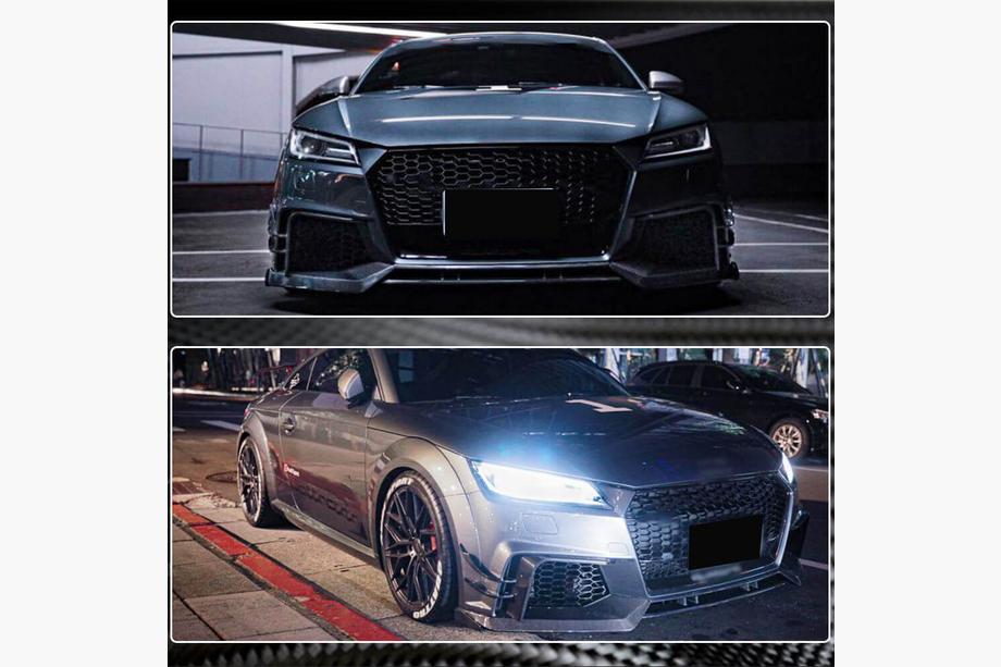 Audi TT 2014-2023 рр. Накладка на передній бампер Lip (для RS, 2016-2019, Карбон) Фото 5