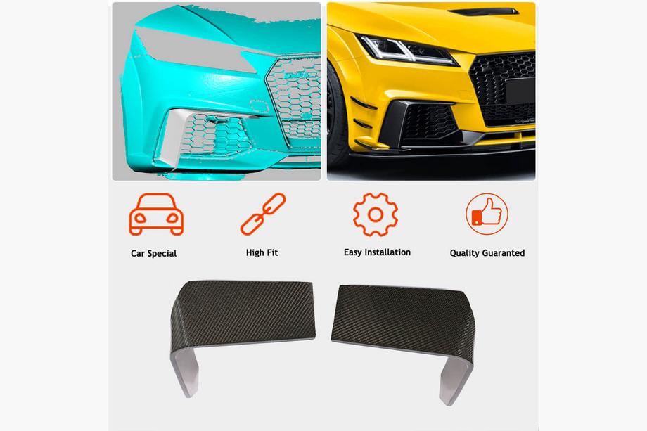 Audi TT 2014-2023 рр. Накладки на протитуманні фари (для RS, 2016-2019, Пластик) Фото 2