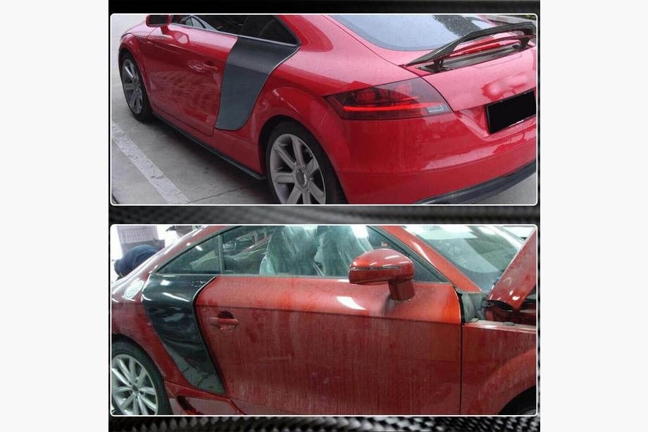 Audi TT 2006-2014 рр. Накладки на задню чверть (Купе, Карбон) Фото 5