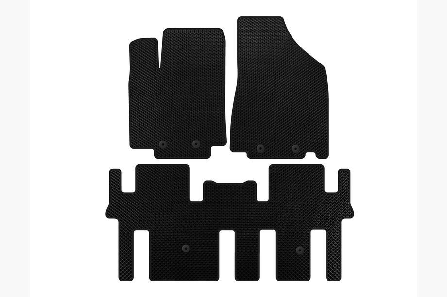 Nissan Pathfinder R52 2012-2021 рр. Килимки EVA (2 ряди, Чорний) Image