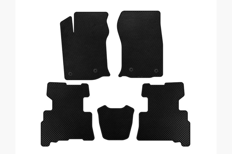Toyota 4Runner 2009-2024 рр. Килимки EVA (2 ряди, 2014-2024, 7-ми місний, Чорний) Фото 1