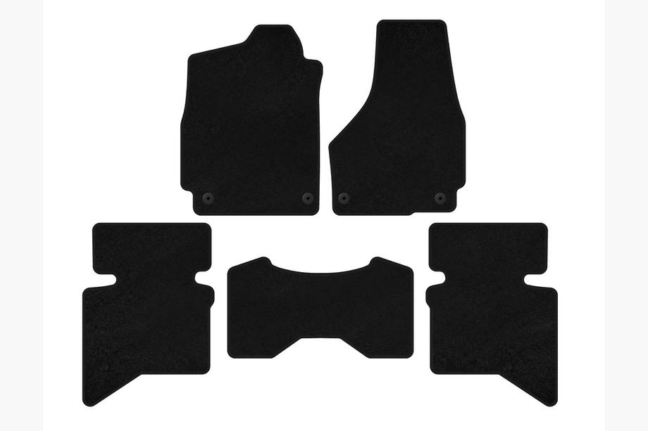 Dodge RAM (DS/DJ/D2) 2009-2024 рр. Килимки текстильні Premium (2009+, 5-ти місний/Чотиримісна кабіна, Чорний) Фото 1