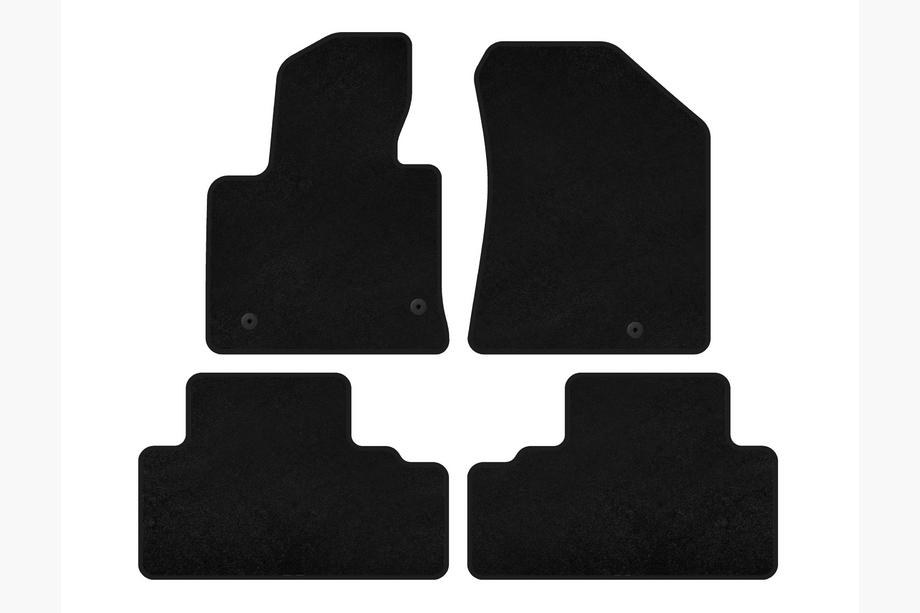 Kia Carens 2012- рр. Килимки текстильні Premium (чорні) Image