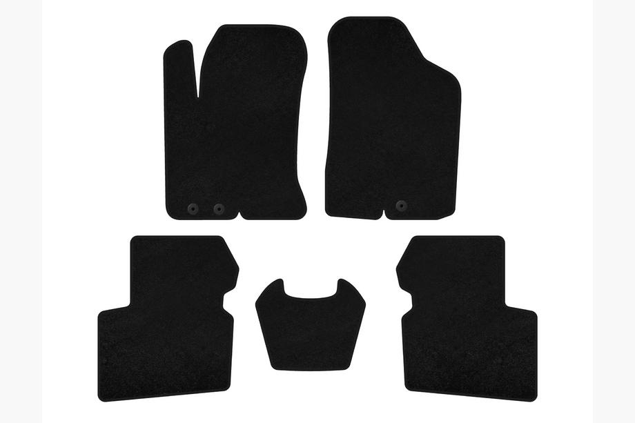 Kia Cerato 2 2010-2013 рр. Килимки текстильні Premium (SD, Чорний) Image