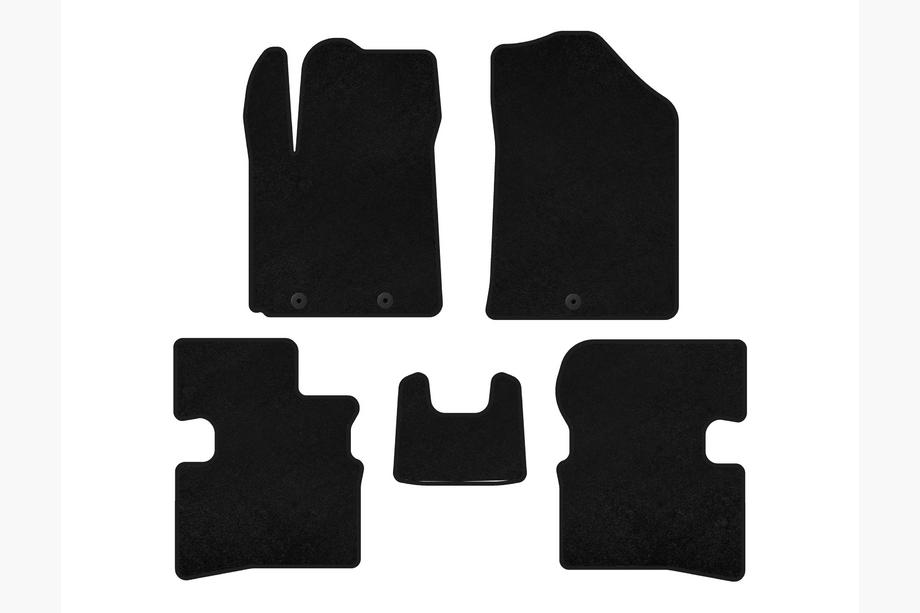 Kia Picanto 2004-2011 рр. Килимки текстильні Premium (2009-2011, HB, Чорний) Image