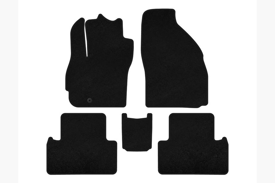 Mazda 5 2005-2009 рр. Килимки текстильні Premium (2 ряди, 7-ми місний, Чорний) Image