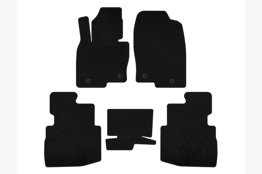 Mazda CX-9 2017- рр. Килимки текстильні Premium (2 ряди, 7-ми місний, Чорний) Image