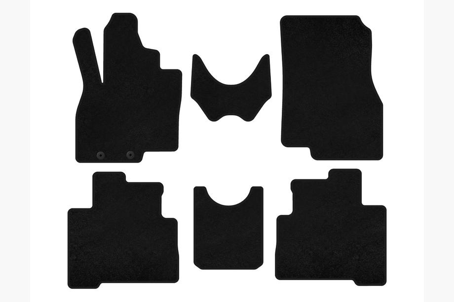 Mitsubishi Grandis 2003-2011 рр. Килимки текстильні Premium (2 ряди, 7-ми місний, Чорний) Image