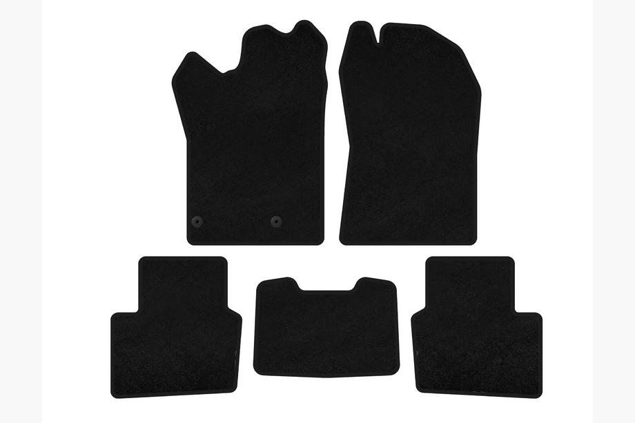 Nissan Qashqai 2021- рр. Килимки текстильні Premium (Гібрид, Чорний) Image