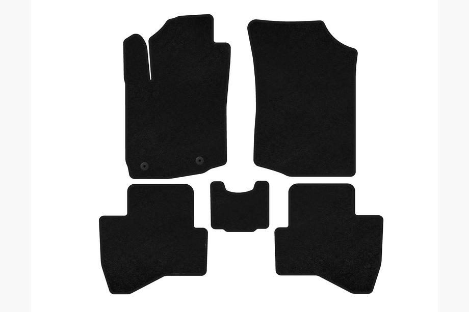 Peugeot 108 2014-2021 рр. Килимки текстильні Premium (HB, Чорний) Image