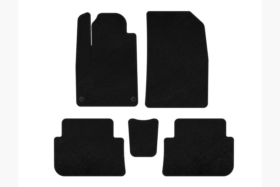 Peugeot 407 2004-2011 рр. Килимки текстильні Premium (SD, Чорний) Image