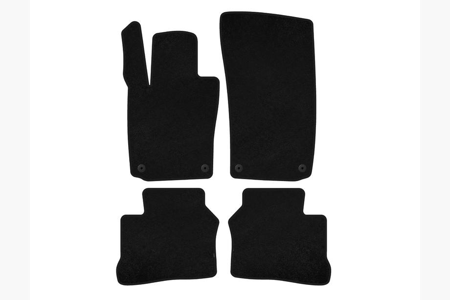 Porsche Panamera 2009-2016 рр. Килимки текстильні Premium (2009-2013, Купе, 4-х дверний, Чорний) Image