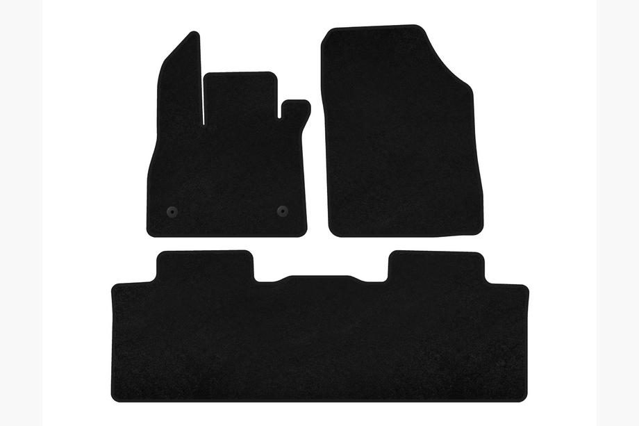 Renault Espace 2014- рр. Килимки текстильні Premium (5-ти місний, Чорний) Image