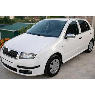 Накладки на дзеркала 2006↗ (2 шт, нерж.) Skoda Fabia 2000-2007 рр. фото 1