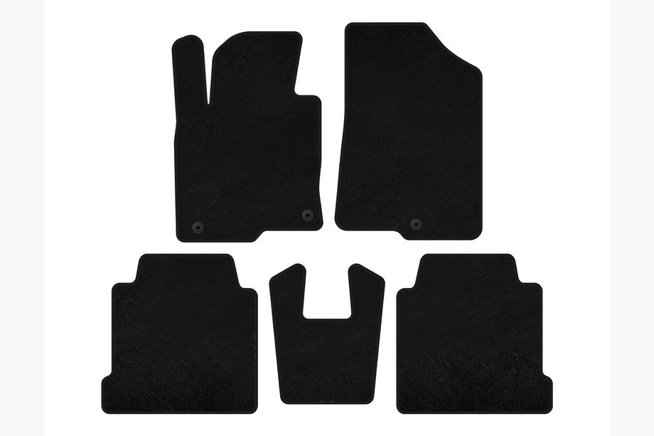 Kia Cadenza 2016- рр. Килимки текстильні Classic (чорні) Image