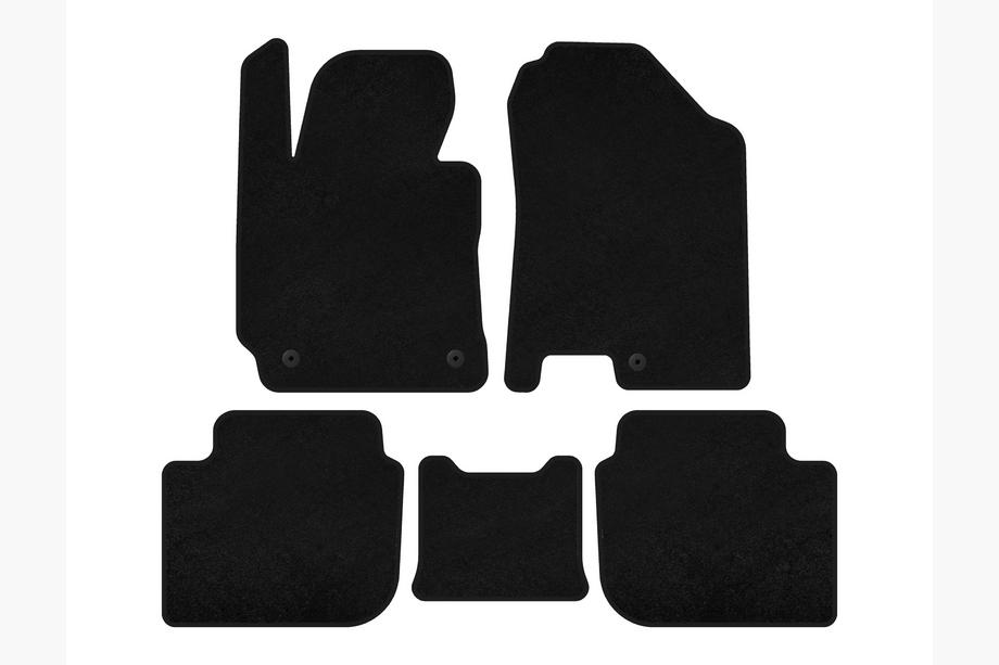 Kia Cerato 3 2013-2018 рр. Килимки текстильні Classic (SD, Чорний) Image