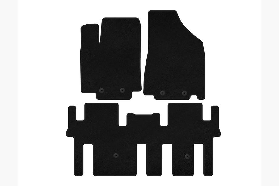 Nissan Pathfinder R52 2012-2021 рр. Килимки текстильні Classic (2 ряди, Чорний) Фото 1