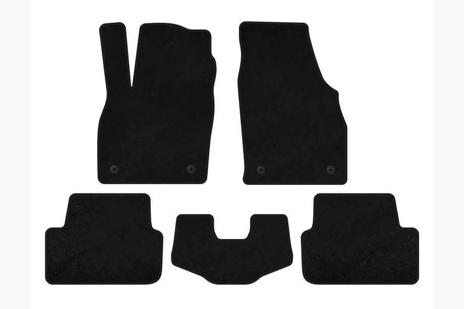 Volkswagen Polo 2017- рр. Килимки текстильні Classic (HB, Чорний) Image