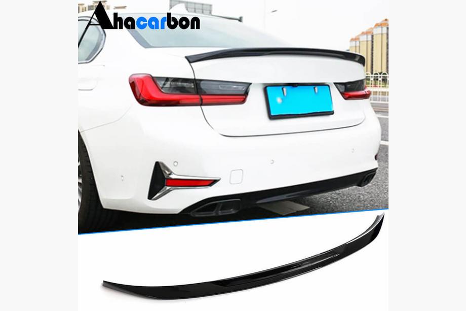 BMW 3 серія G20/G21 2018- рр. Rear Trunk Spoiler Golssy Black ABS V3 (SD) Фото 1