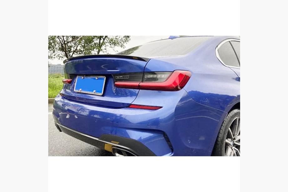 BMW 3 серія G20/G21 2018- рр. Rear Trunk Spoiler Golssy Black ABS V3 (SD) Фото 3