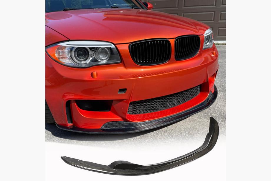 BMW 1 серія E81/E82/E87/E88 2004-2011 рр. Накладка на передній бампер Lip V1 (для 1M E82, Карбон) Фото 1